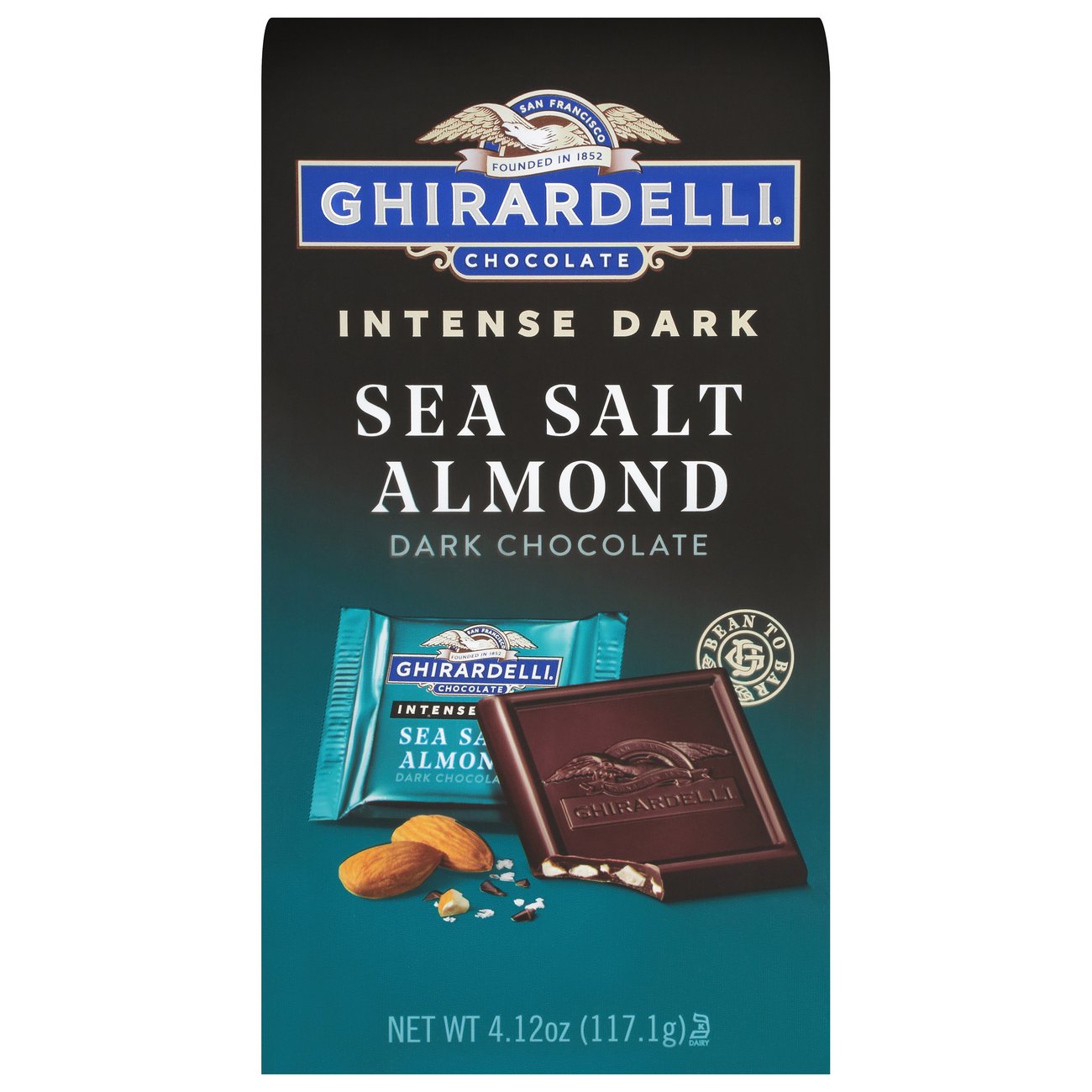Ghirardelli Chocolate Covered Sea Salt Almonds 130g Bag Pralines & Gifting - Image 4